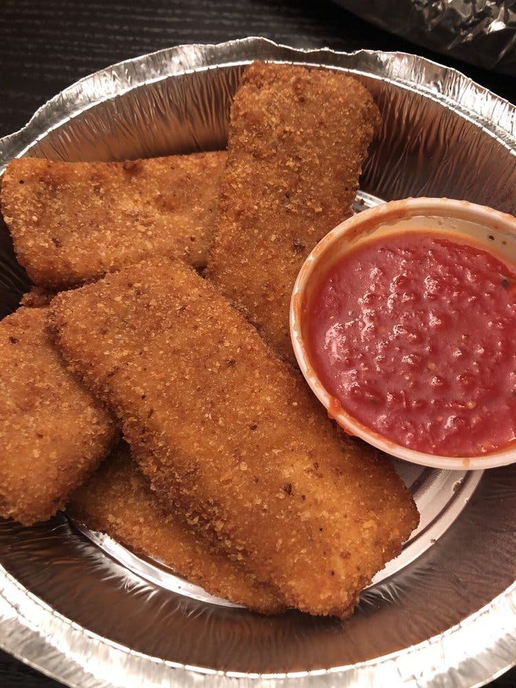 Order Mozzarella Sticks - 5 Pieces food online from J2 Pizza South store, Lakewood on bringmethat.com