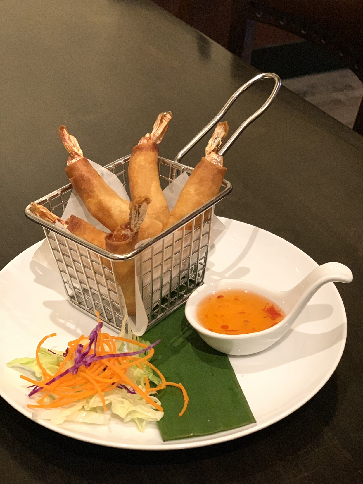 Order Crispy Shrimp Roll (5) food online from Lemongrass Thai Eatery store, Dallas on bringmethat.com