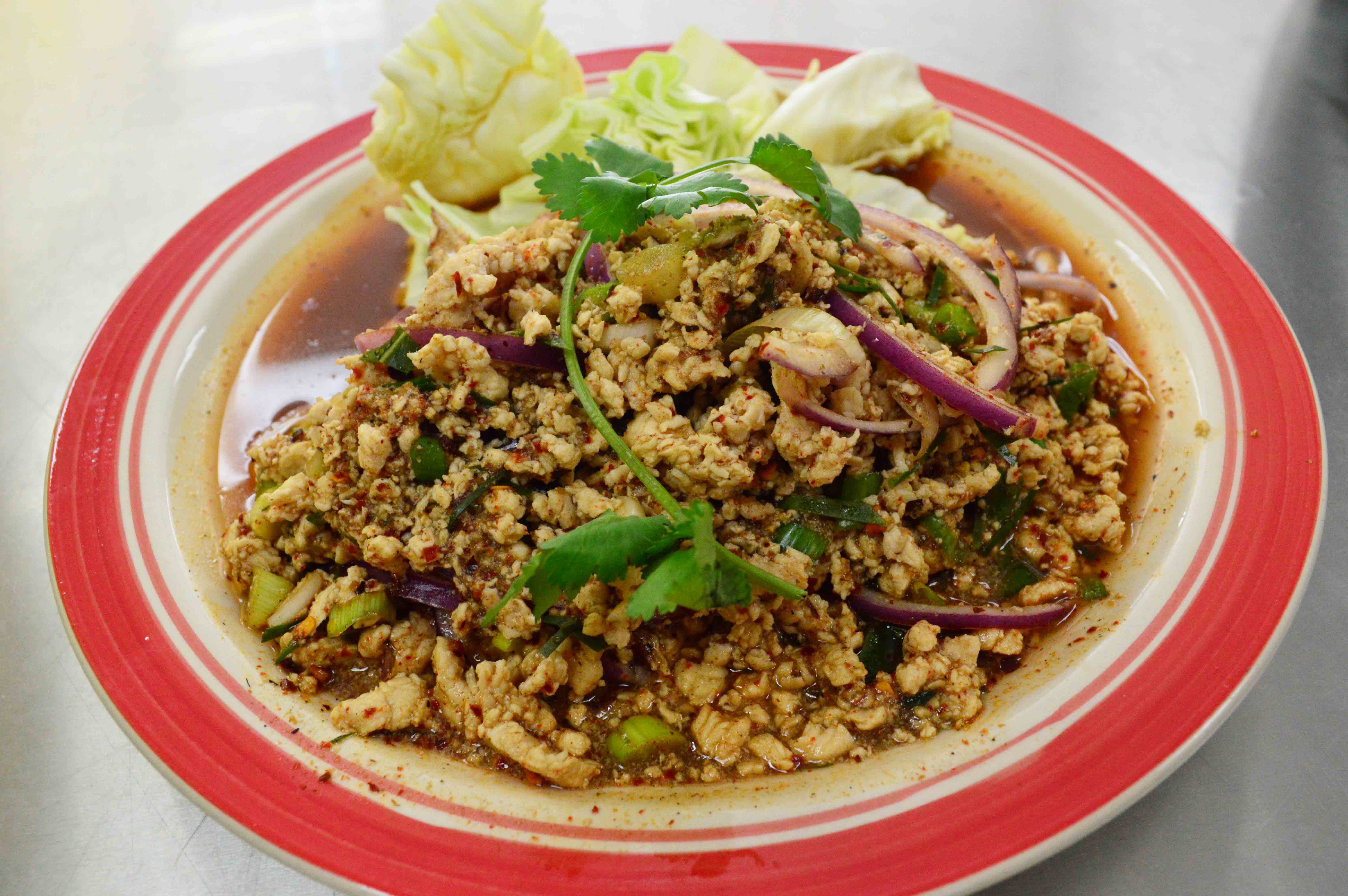 Order Chicken Larb food online from Thai Thai Cuisine store, Corona on bringmethat.com