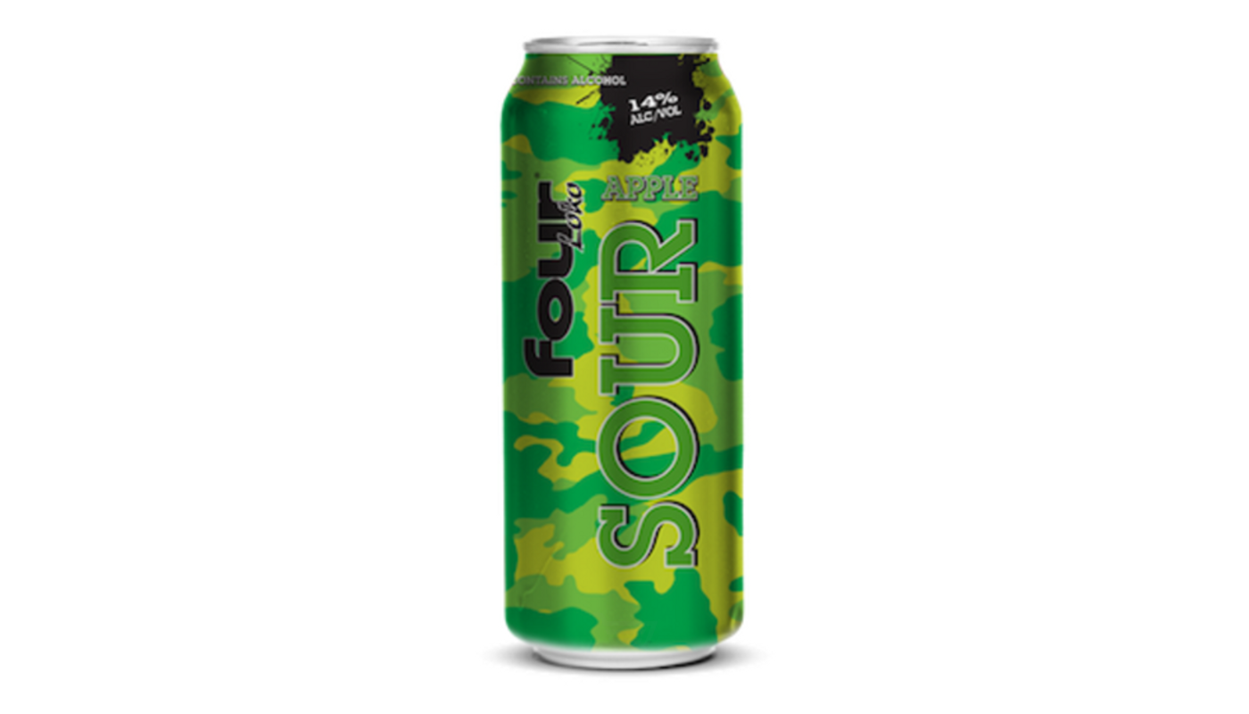 Order Four Loko Sour Apple Beer 23.5 oz Can food online from Rancho Liquor store, Thousand Oaks on bringmethat.com