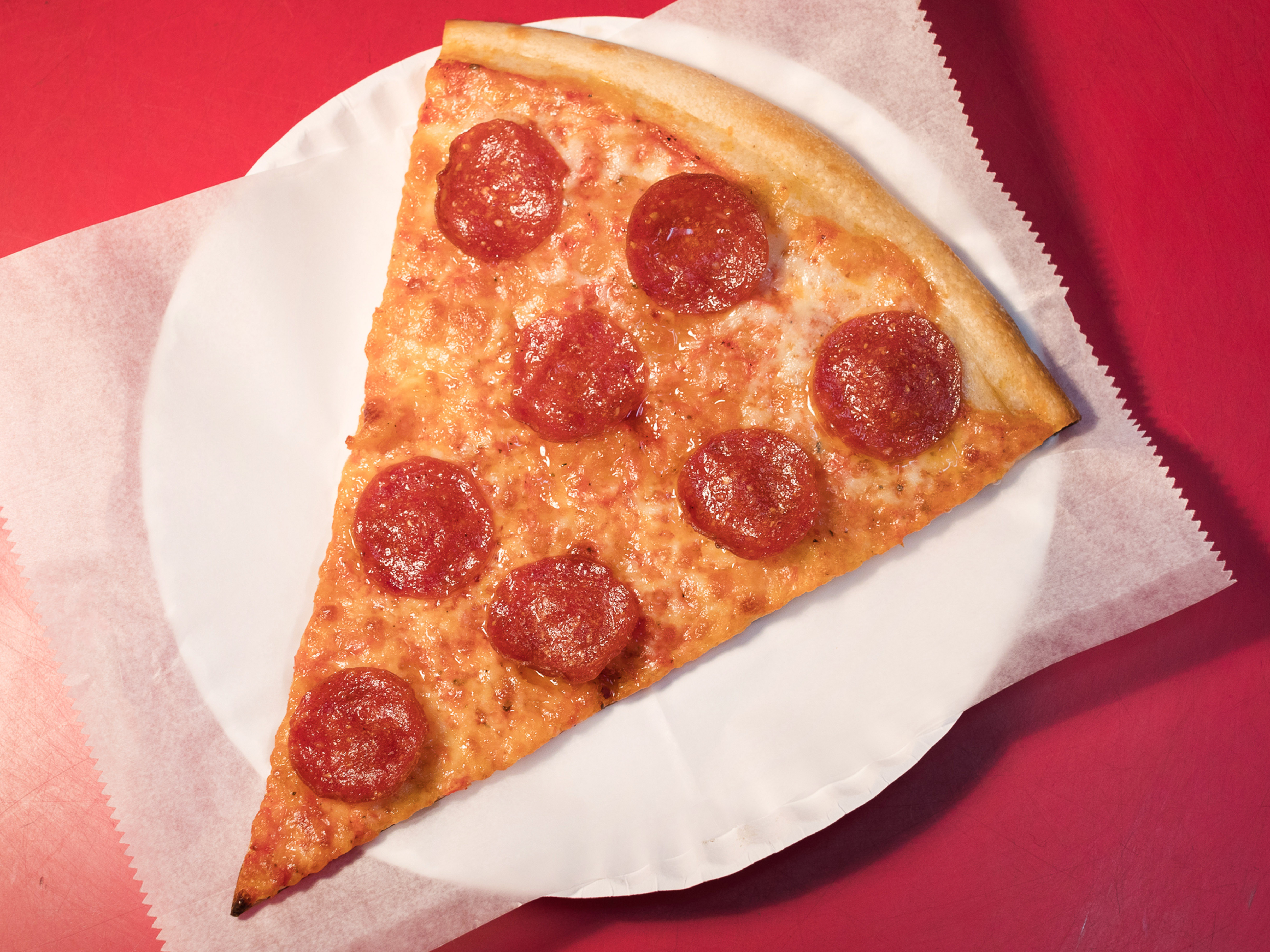 Order 1-Topping Pizza Slice food online from Crown Fried Chicken & Pizza store, Brooklyn on bringmethat.com