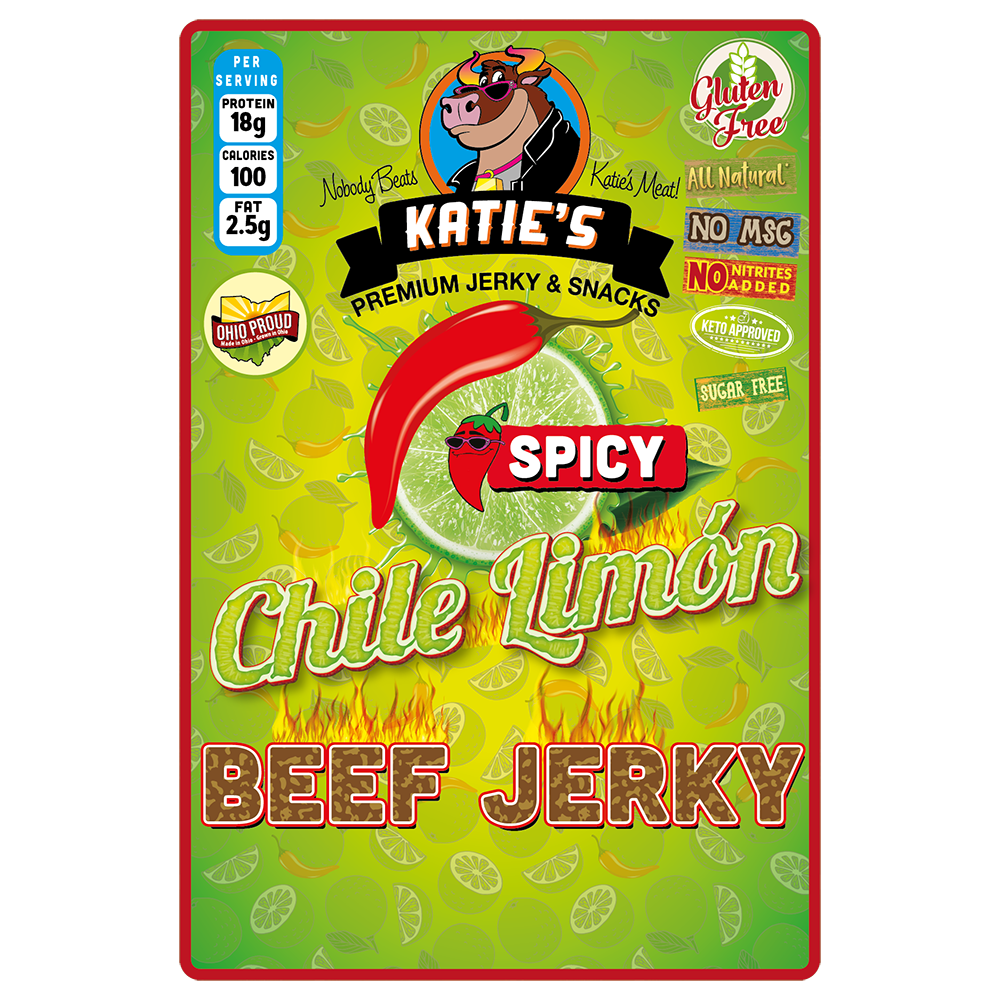 Order Spicy Chile Limon Beef Jerky food online from Katie Snack Foods store, Hilliard on bringmethat.com