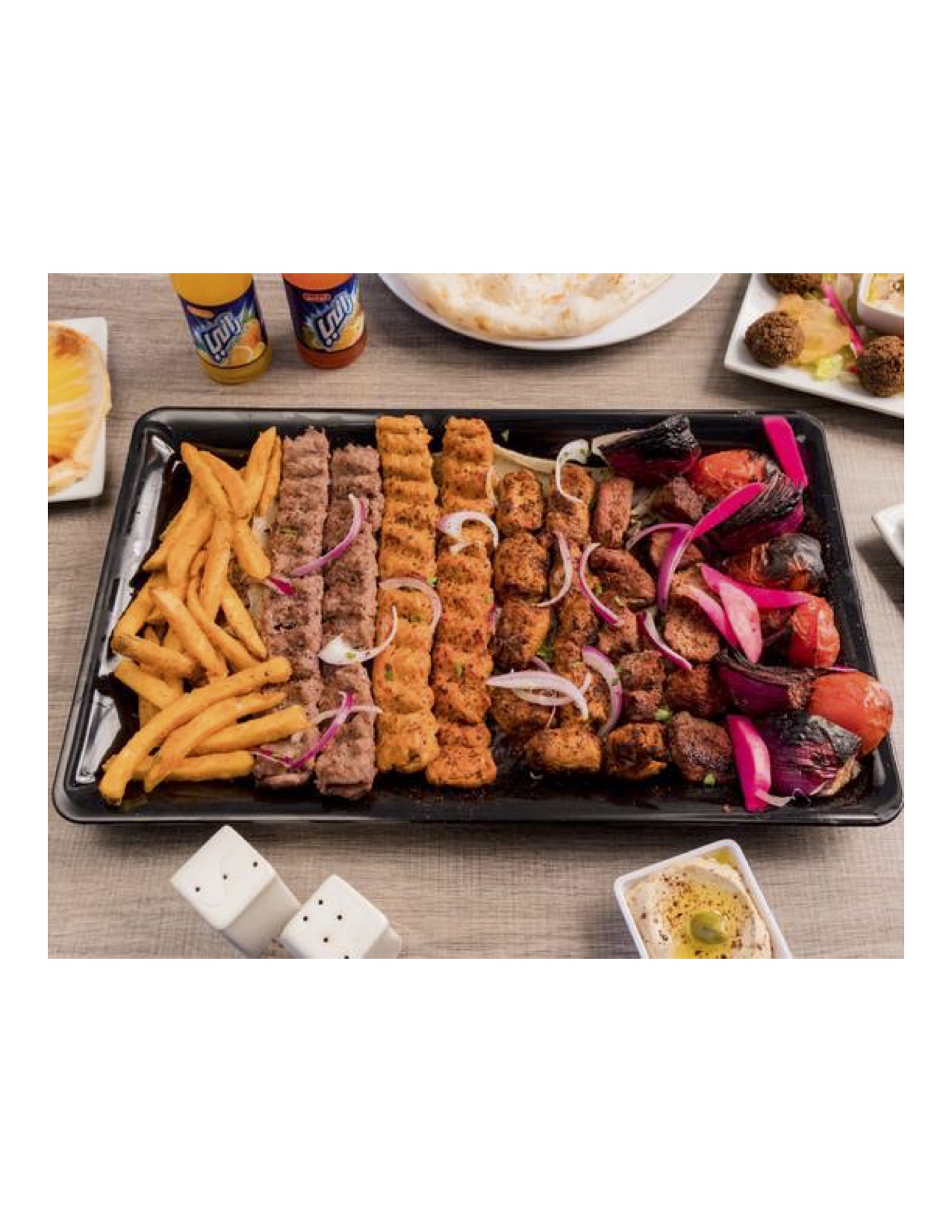 Order Family Kabab Plate food online from Kababchi Grill store, San Antonio on bringmethat.com