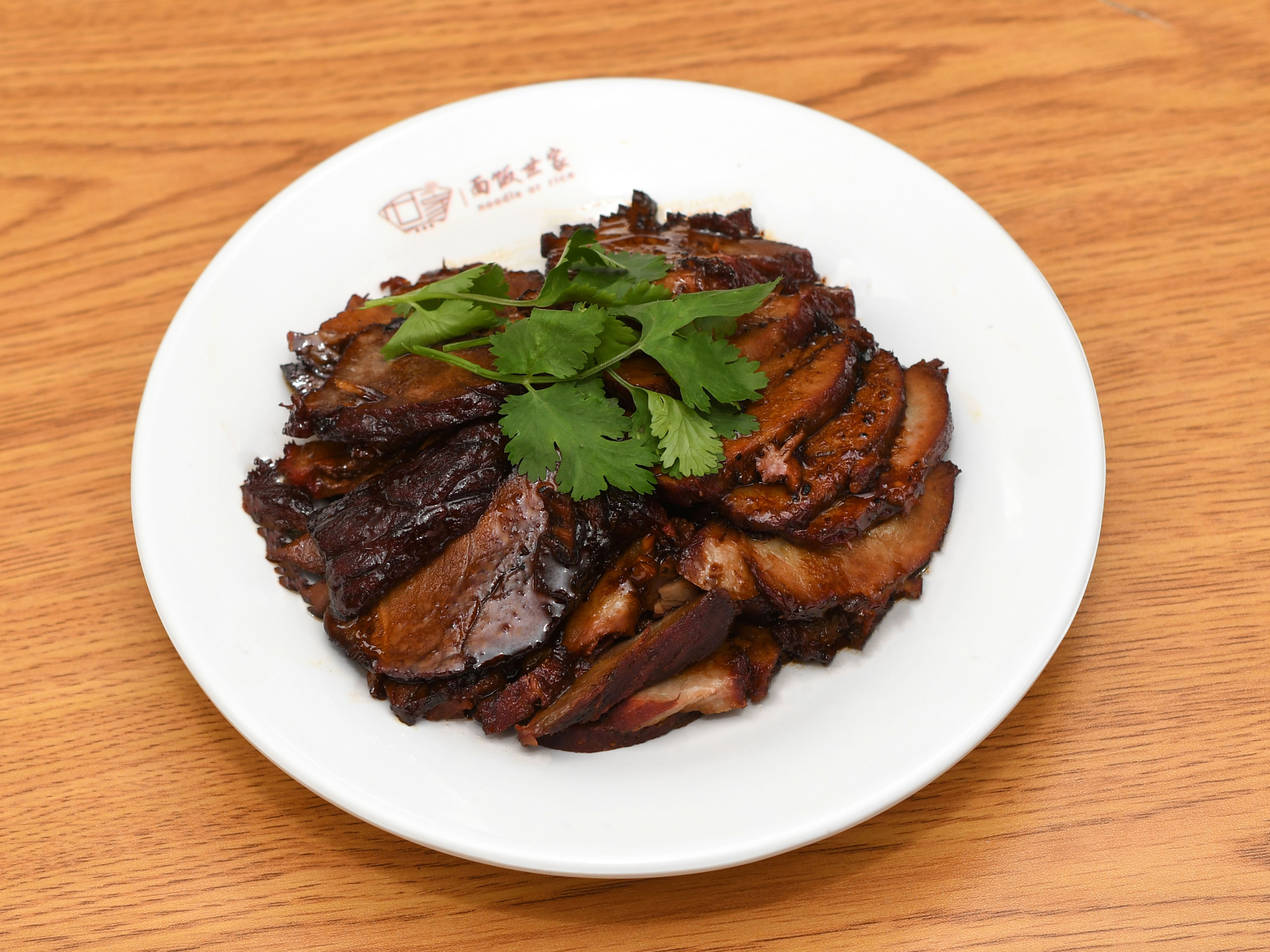 Order 404. Honey-Stewed BBQ Pork 蜜汁叉烧 food online from Noodle Or Rice store, Vacaville on bringmethat.com