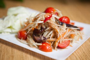 Order 35. Papaya Salad Lao Style food online from Thai Wok-In & Go store, Dallas on bringmethat.com