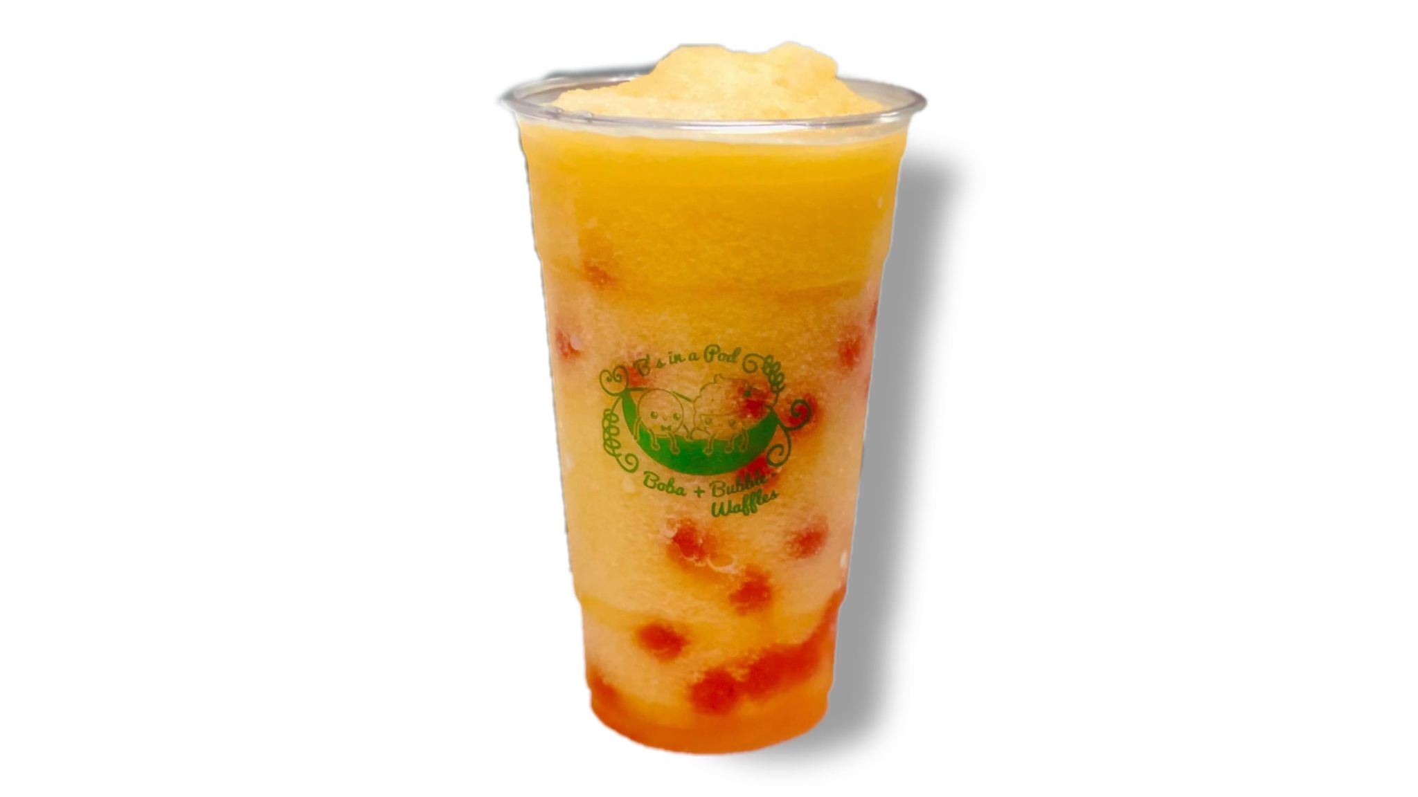 Order 24 oz Peach Tea Slush food online from B's In a Pod store, McAllen on bringmethat.com