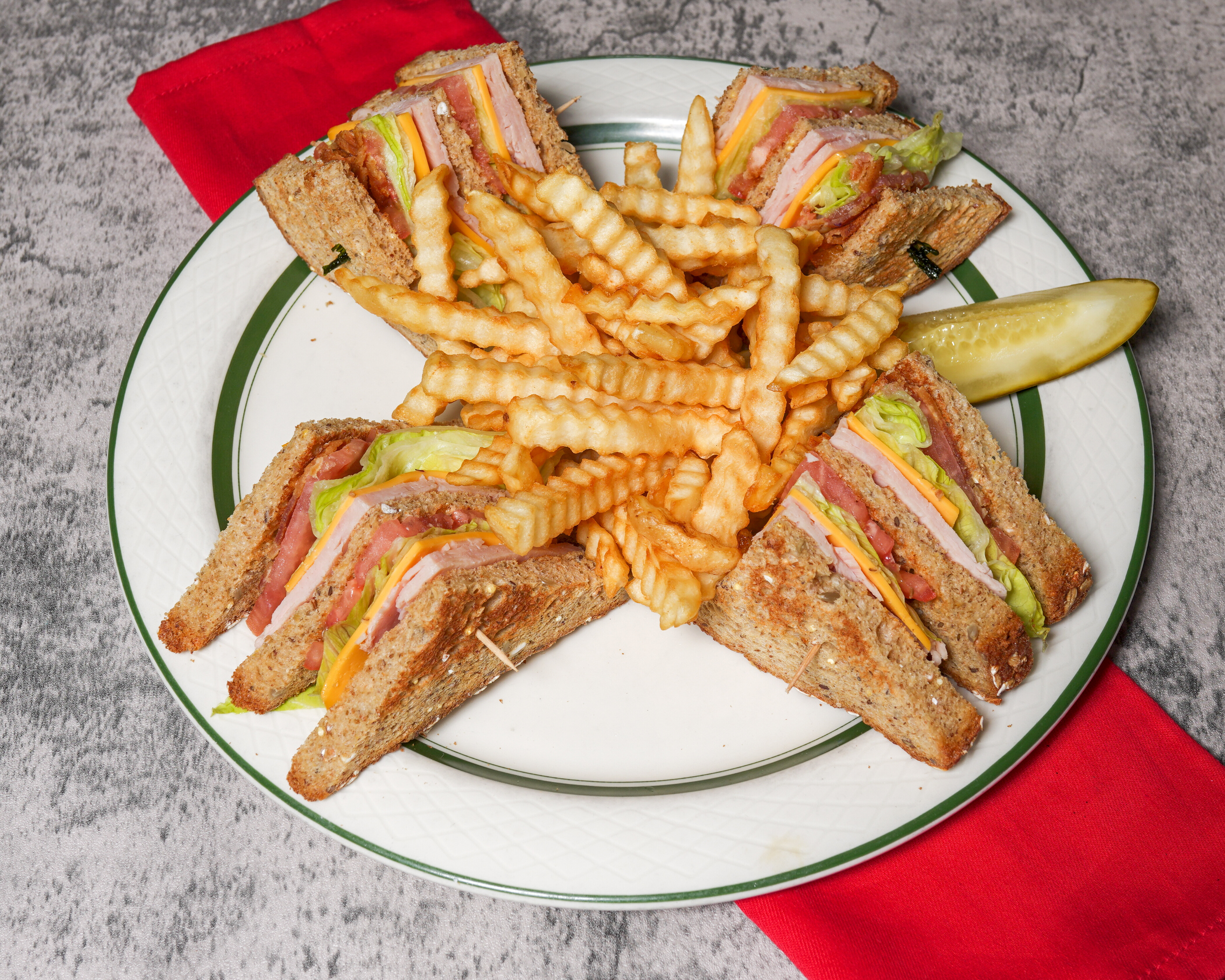 Order Turkey and Cheese Club Lunch food online from Daddio Diner store, Batavia on bringmethat.com