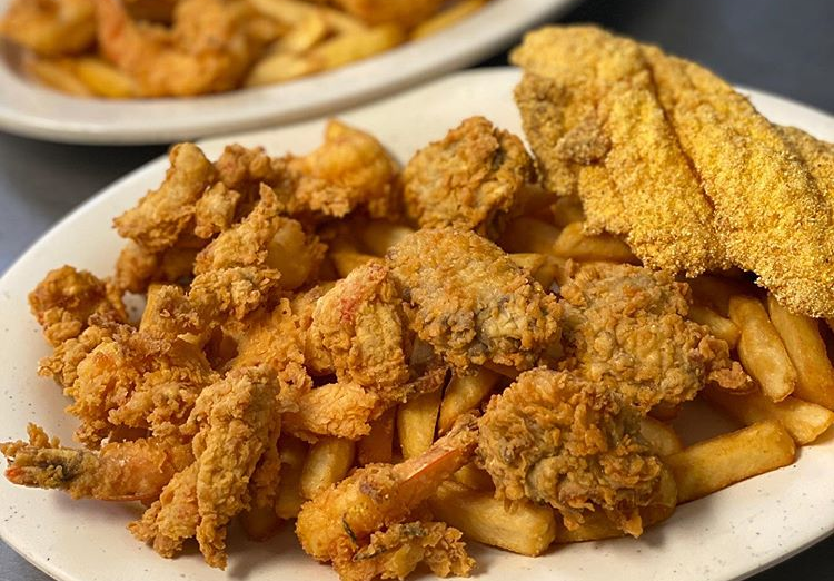 Order  2 Pieces Fried Fish food online from Dickinson Seafood store, Dickinson on bringmethat.com