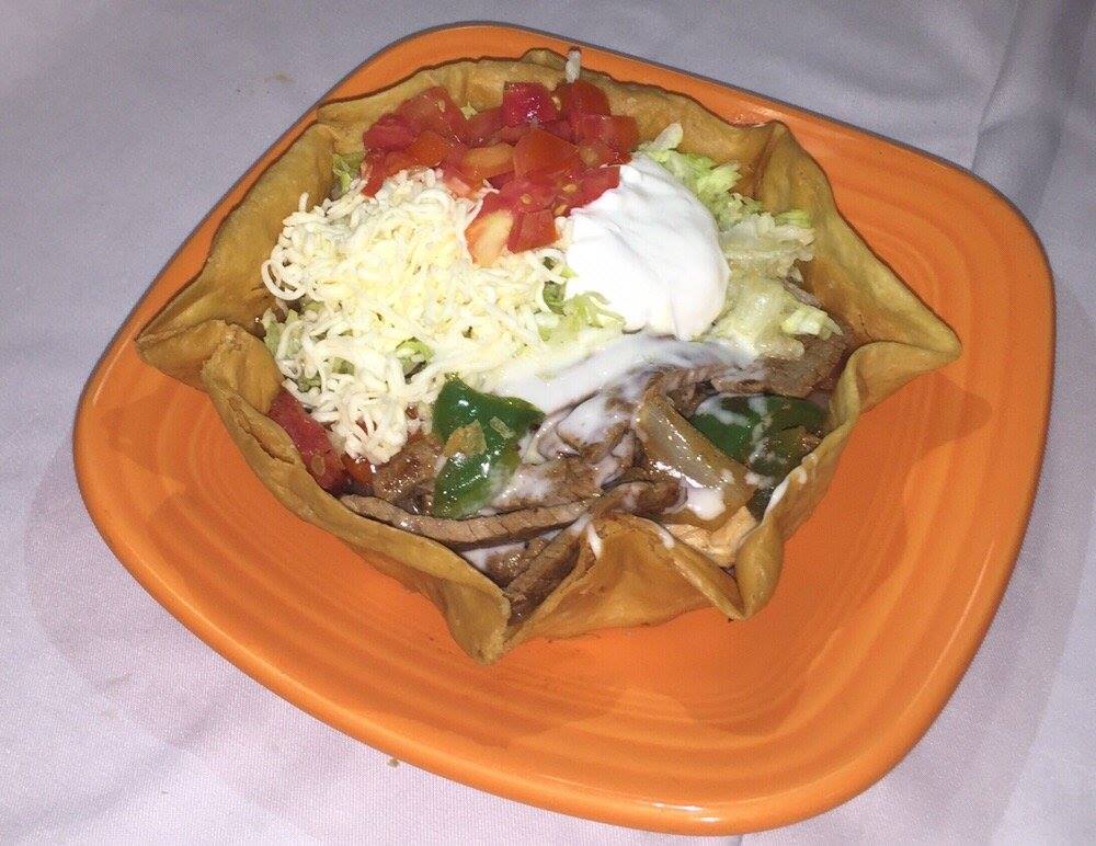 Order Fajita Taco Salad food online from El Potrillo Mexican Grill store, Virginia Beach on bringmethat.com
