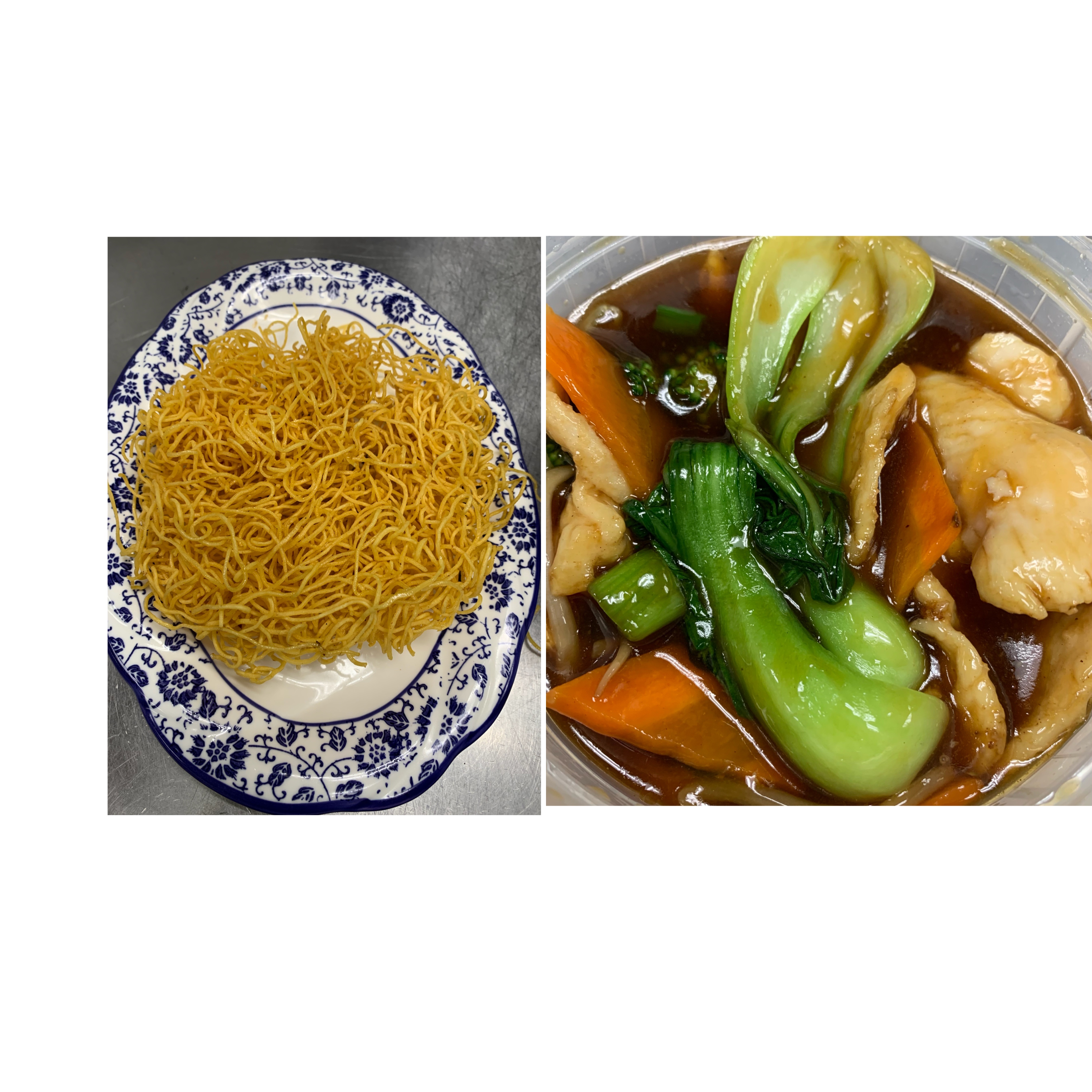 Order 107. Chicken Pan Fried Noodles鸡肉两面黄 food online from ShangWei Szechuan store, Bethlehem on bringmethat.com