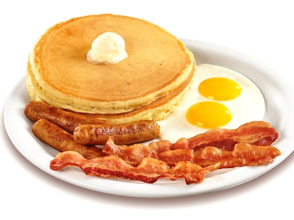 Order 2 Eggs and Bacon or Sausage with French Toast Platter Breakfast Special food online from Shebamz Grill store, Albany on bringmethat.com
