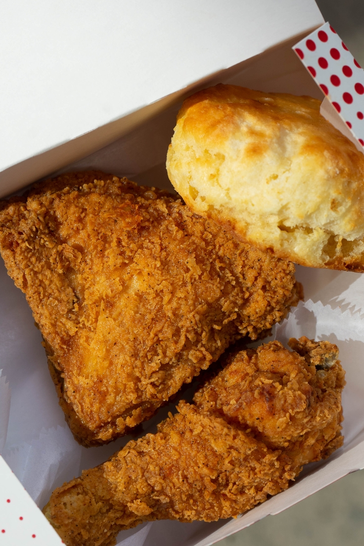 Order Two Piece & a Biscuit Box food online from Bobwhite Counter store, New York on bringmethat.com