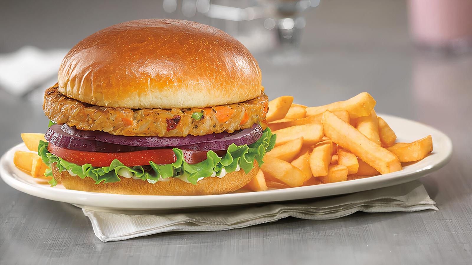Order Veggie Burger food online from Greek Bistro store, San Francisco on bringmethat.com