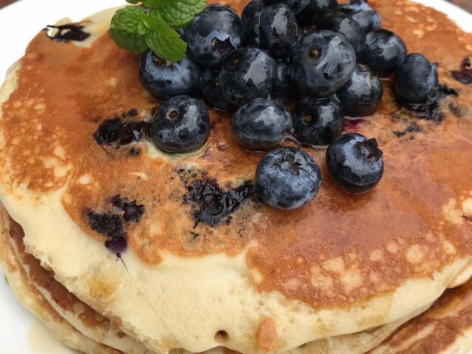 Order Blueberry Pancakes  food online from Bus stop cafe store, New York on bringmethat.com