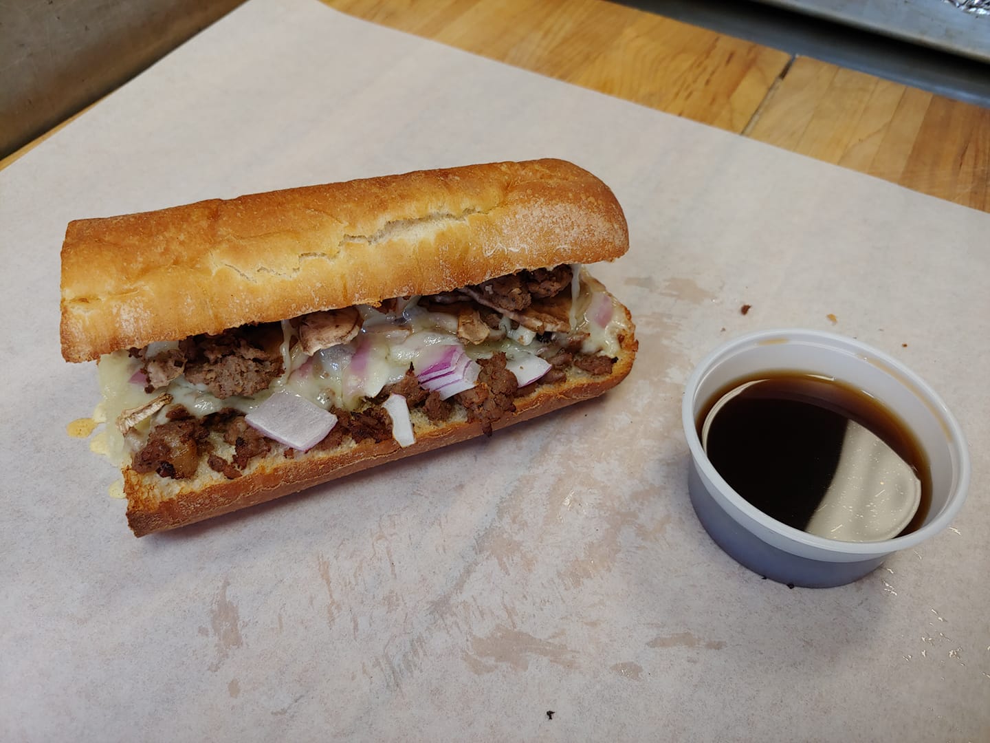 Order French Dip Sub food online from Mama Mary Pizza store, Holland on bringmethat.com