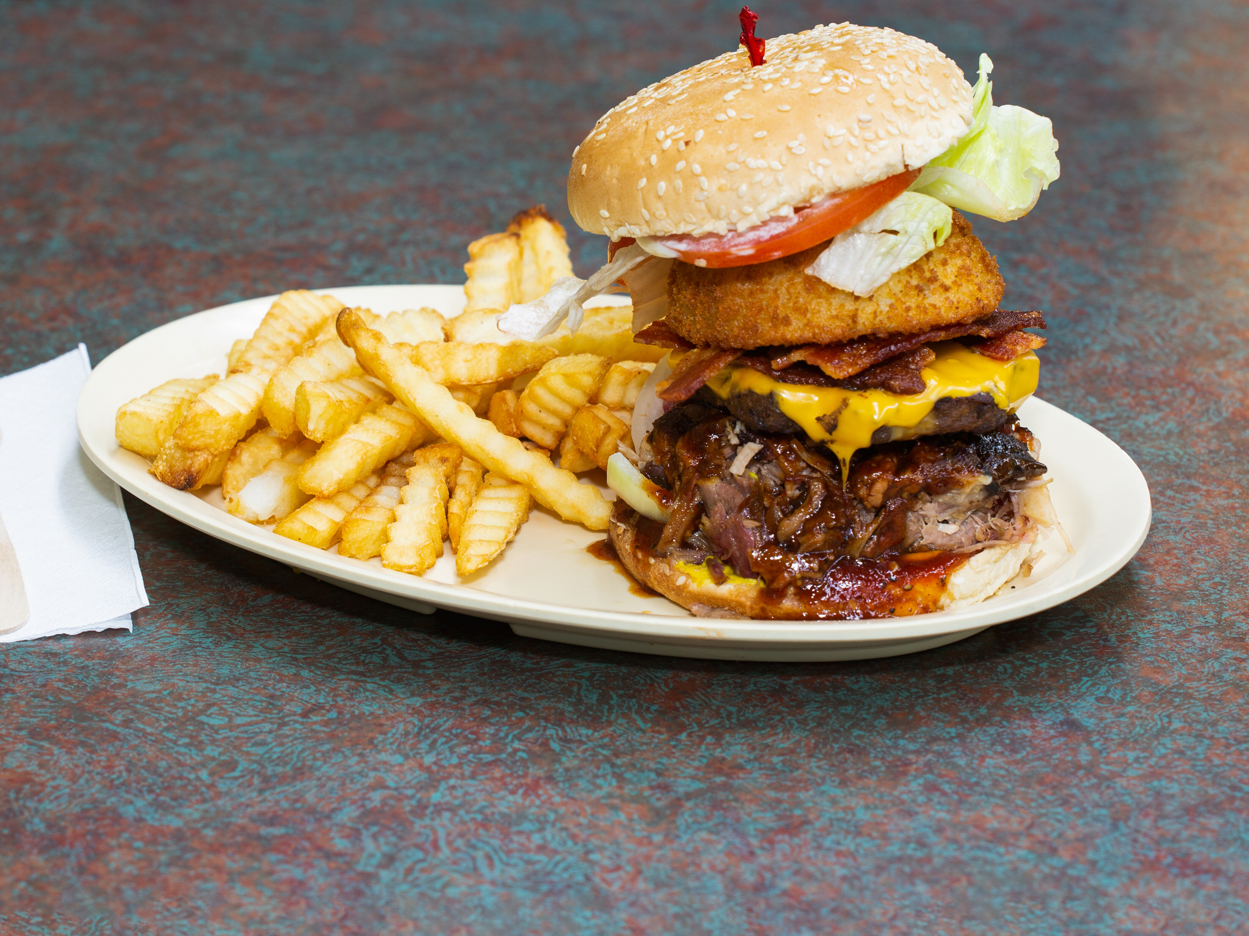Order Red Neck Burger food online from Ken Bbq store, Birmingham on bringmethat.com