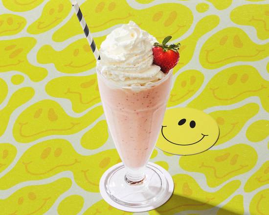 Order Strawberry Milkshake food online from Big Smiley's Breakfast Burritos store, Dixon on bringmethat.com