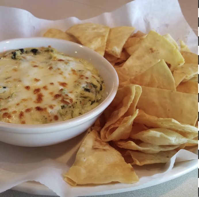 Order Spinach and Artichoke Dip food online from Locker Room Bar & Grill store, Broadview Heights on bringmethat.com