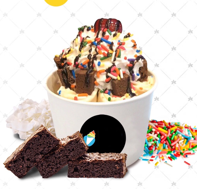 Order R15. Birthday Cake Ice Cream food online from Ice And Fire Ice Cream store, Milford on bringmethat.com