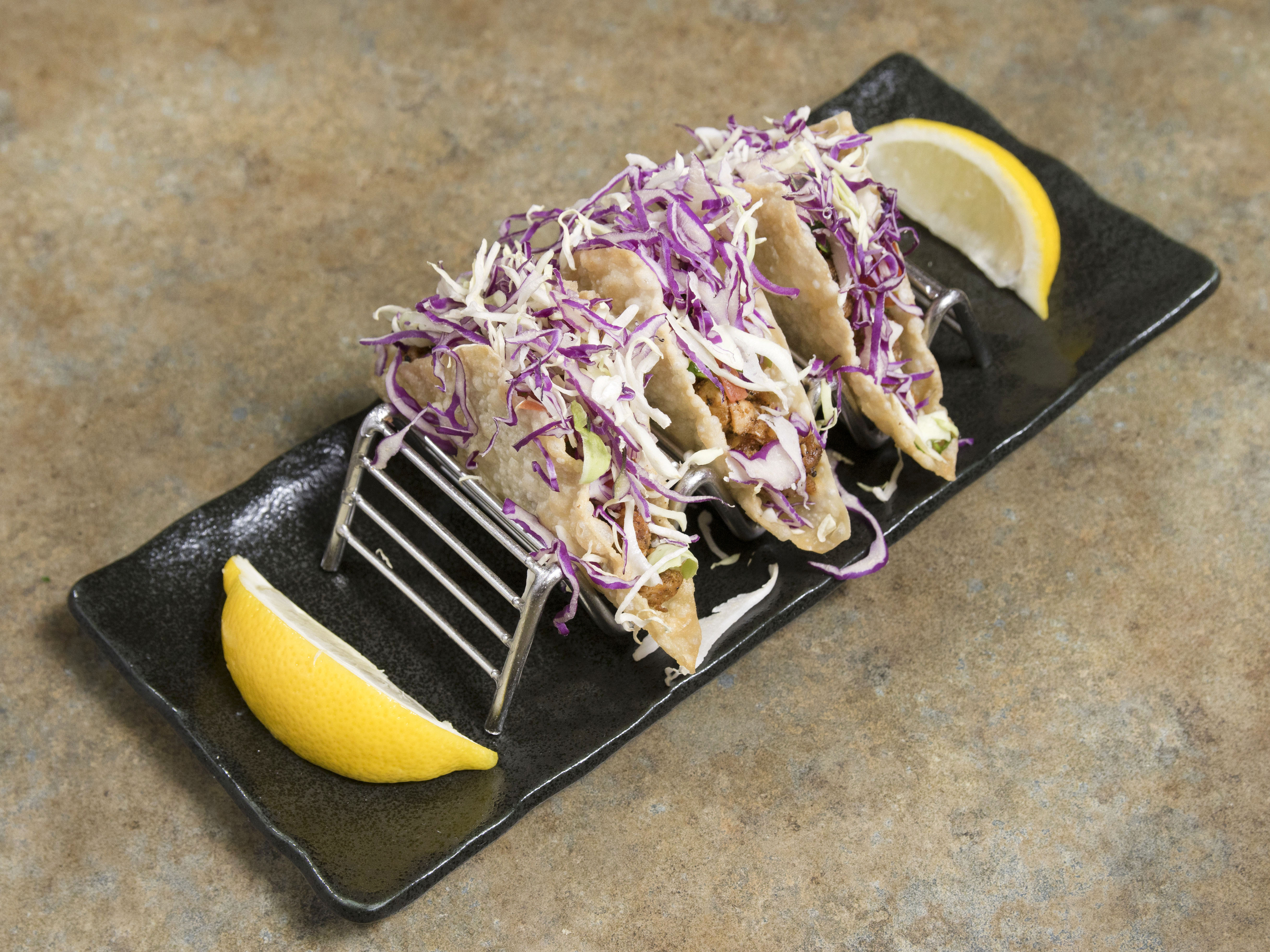 Order Mini Blackened Ahi Tacos food online from Sushi Lounge store, Poway on bringmethat.com