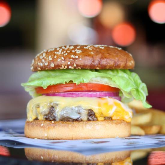 Order Five Cheese Burger food online from Burgers & Beer store, El Centro on bringmethat.com
