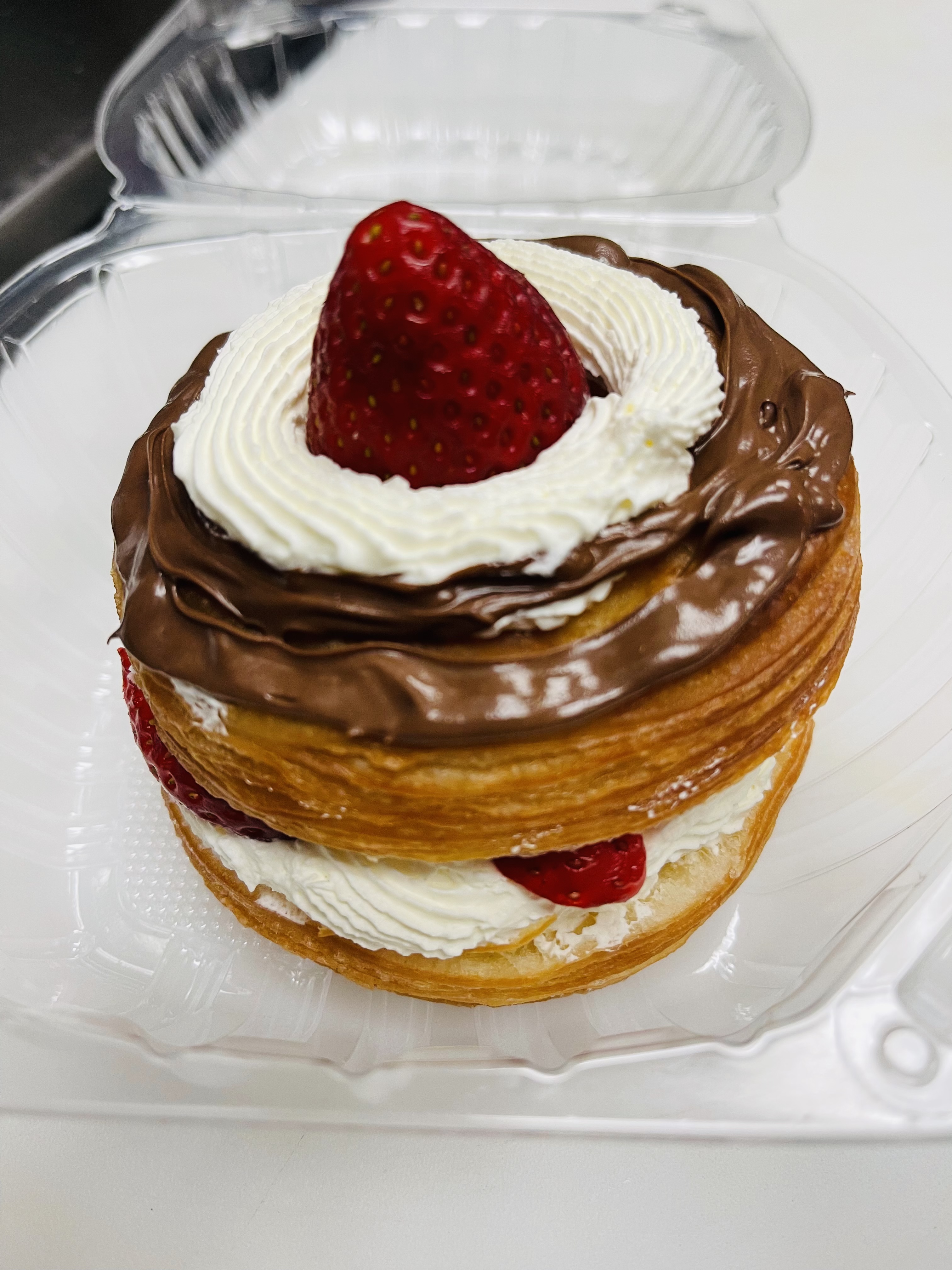 Order Fresh strawberry cronut  food online from Jc Donuts store, Aliso Viejo on bringmethat.com