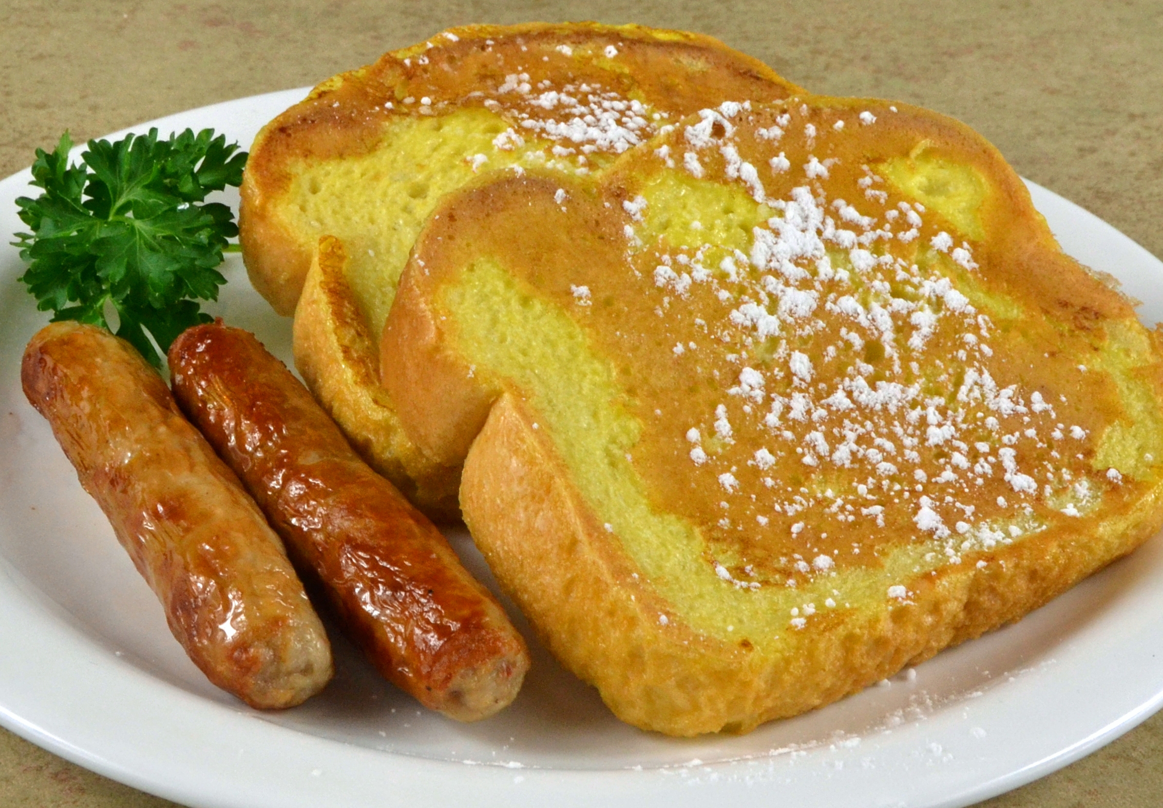 Order Seniors French Toast and Sausage food online from Fryn’ Pan store, Sioux Falls on bringmethat.com