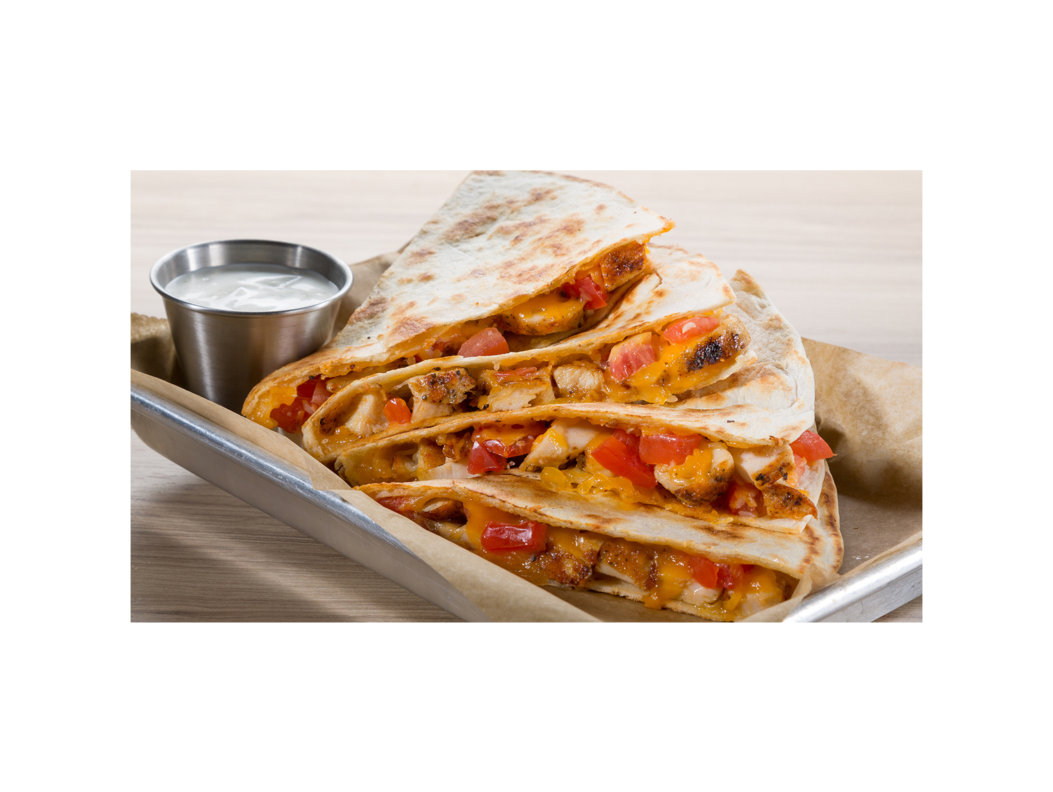 Order Blackened Chicken Quesadilla food online from Wing Zone store, Bellmore on bringmethat.com