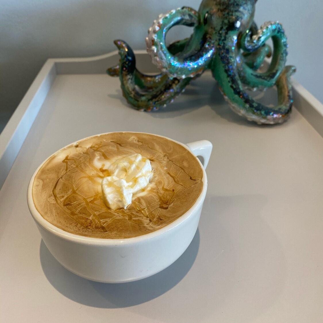 Order Caramel Macchiato food online from Coral Reef Coffee Company store, Lewisville on bringmethat.com