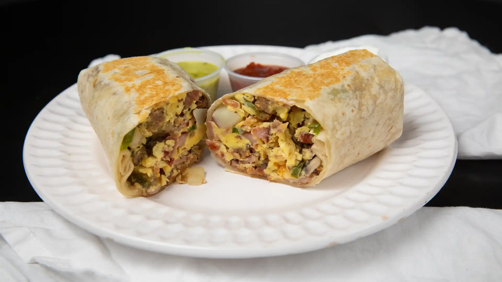 Order Meat Burrito food online from Telvet Coffee store, Forest Grove on bringmethat.com