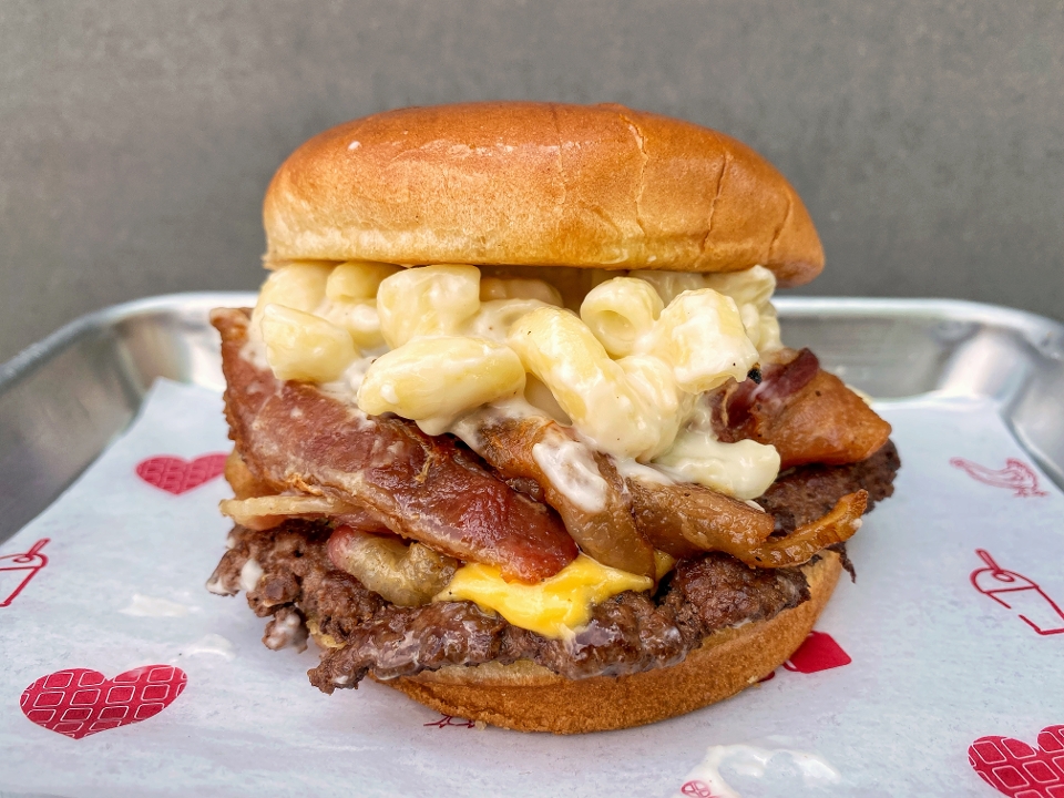 Order Big Cheezy (Brioche Bun) food online from The Waffle Bus store, Houston on bringmethat.com