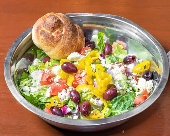 Order Greek Salad food online from Pazzo Big Slice Pizza store, Hoover on bringmethat.com