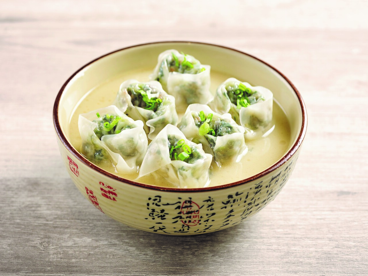 Order C5. Vegetable Wonton in Thick Vegan Soup food online from Paradise Dynasty store, Costa Mesa on bringmethat.com