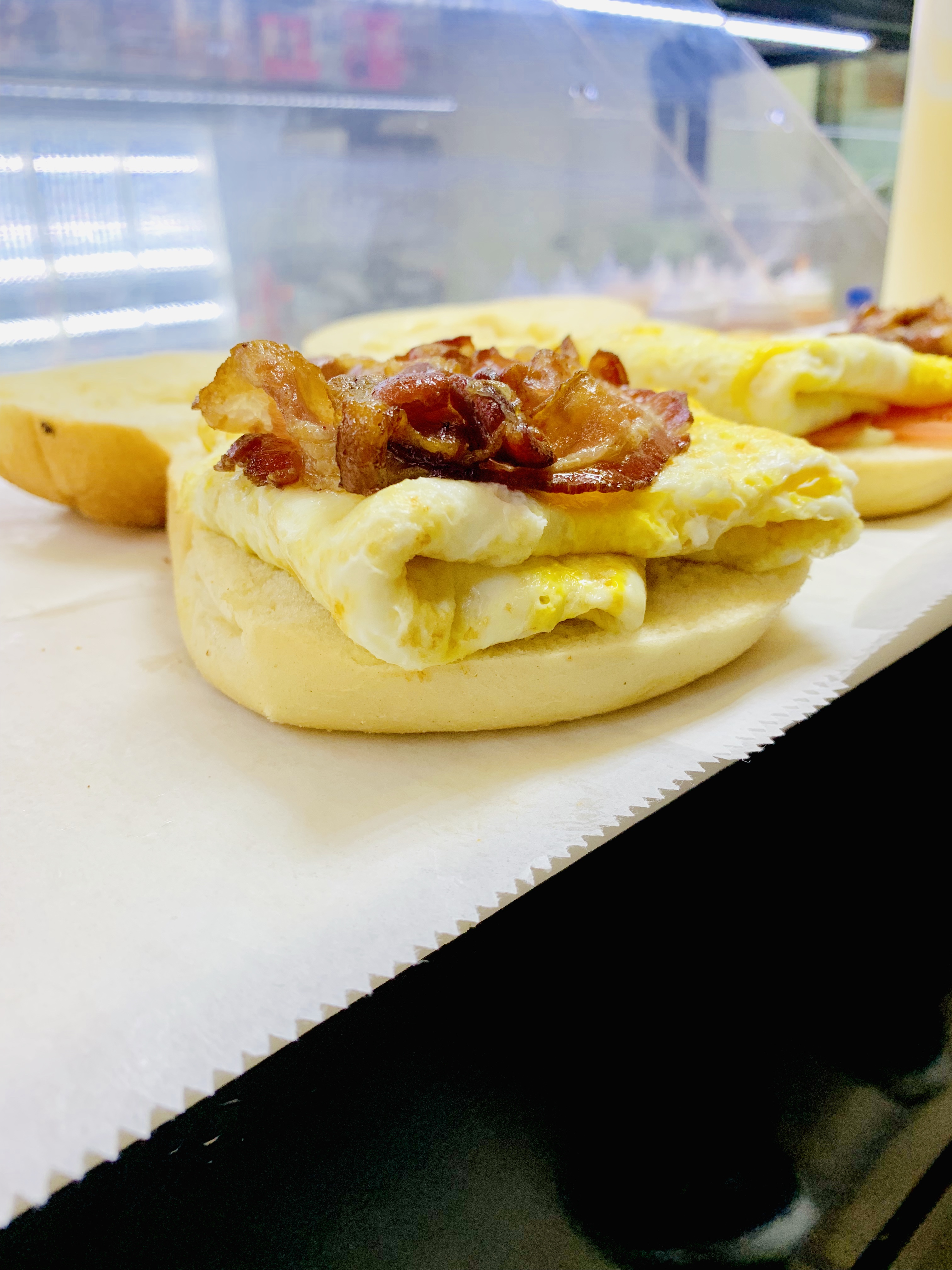 Order 1. Bacon Eggs and cheese on Roll food online from Late Night Stars Deli store, Brooklyn on bringmethat.com