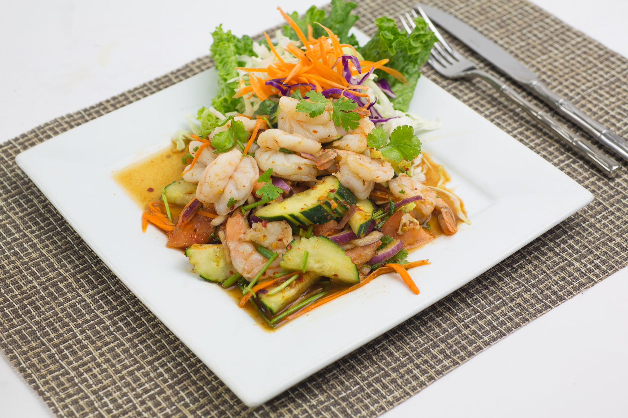 Order Grilled Shrimp Salad food online from Thai Eagle Rox store, Los Angeles on bringmethat.com