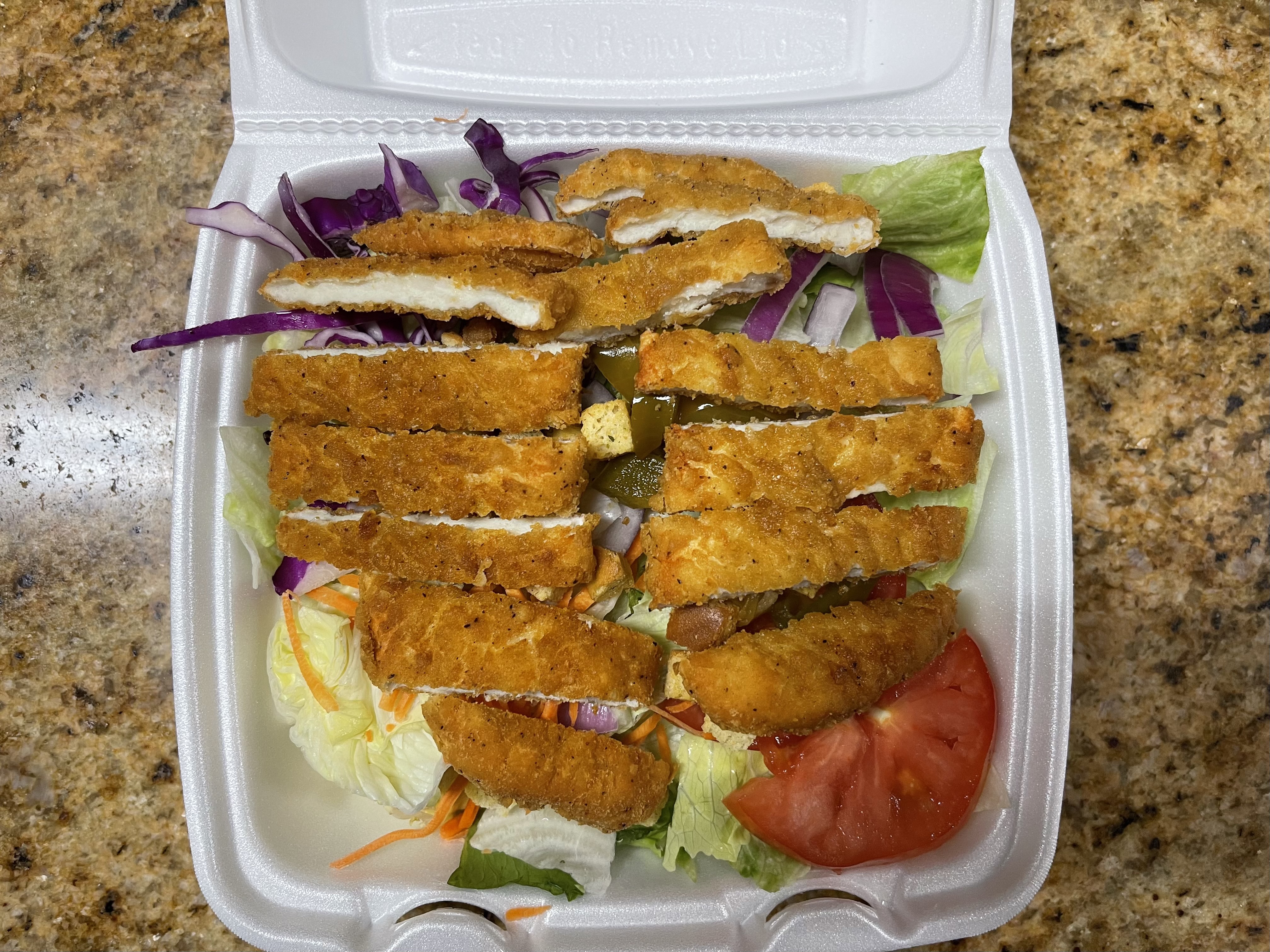 Order Fried Chicken Salad food online from Two Cousins Pizza and Italian Restaurant store, Lancaster on bringmethat.com