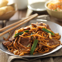 Order 184. Beef Lo Mein food online from Great China store, Madison on bringmethat.com