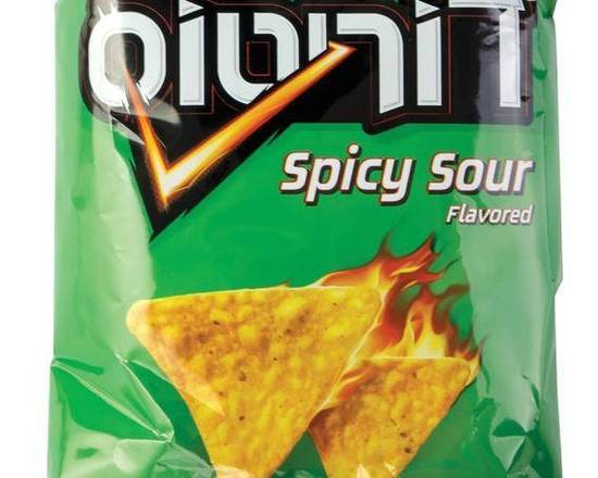 Order Doritos Spicy Sour food online from Fialkoff Kosher Pizza store, Lawrence on bringmethat.com