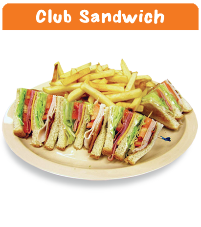Order Club Sandwich and French Fries food online from Jim Burgers store, Upland on bringmethat.com