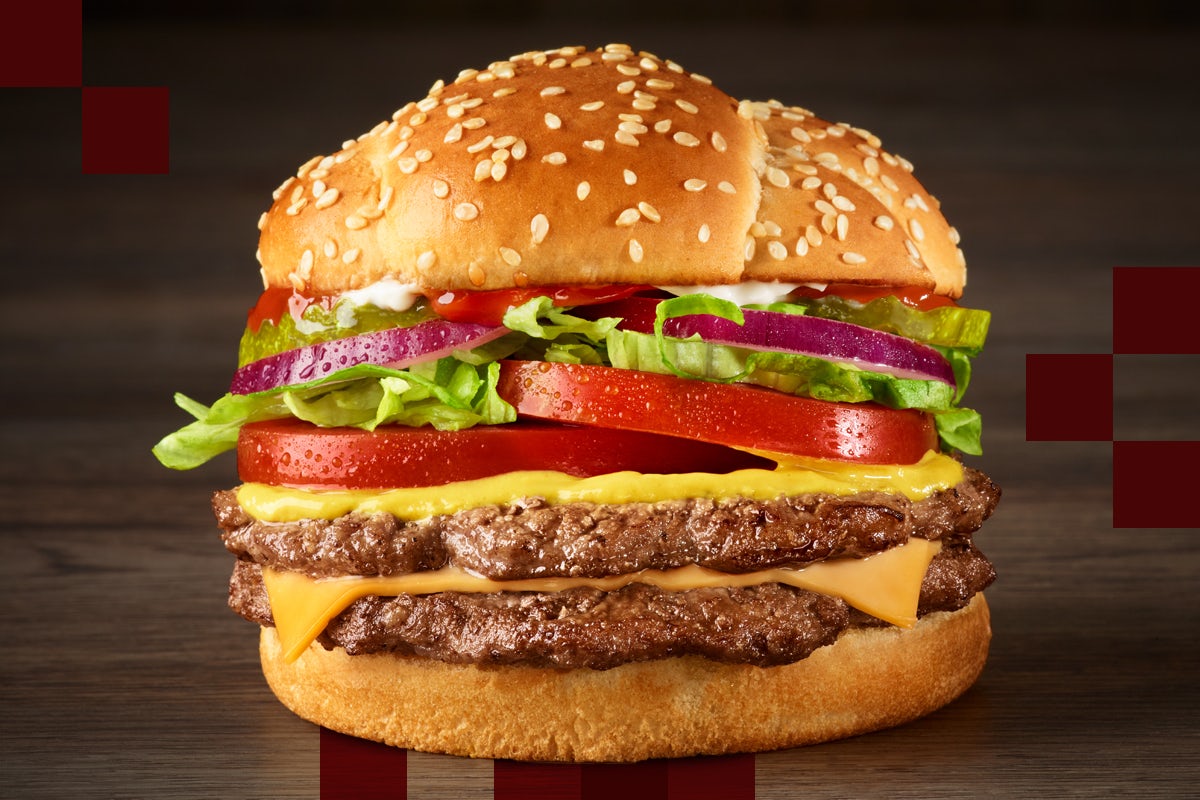 Order Double Checkerburger® with Cheese food online from Checkers store, Mobile on bringmethat.com