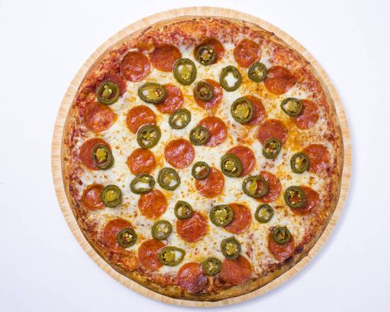 Order Large Pepperoni Jalapeno Pizza food online from John Incredible Pizza Company store, Las Vegas on bringmethat.com