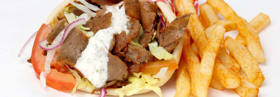 Order #1. Lamb and Beef Gyro food online from Charlie Gyros store, Huntington Beach on bringmethat.com