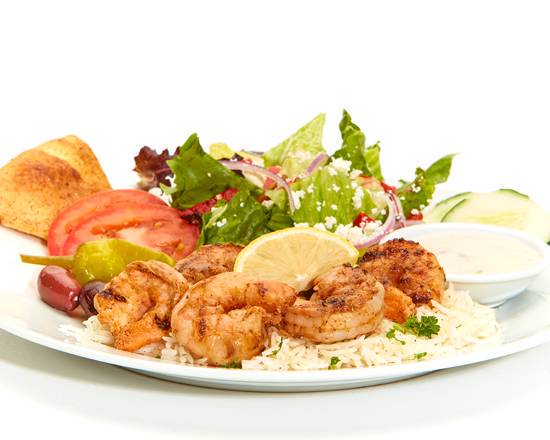 Order Grilled Shrimp Feast food online from Taziki's Mediterranean Cafe store, Raleigh on bringmethat.com
