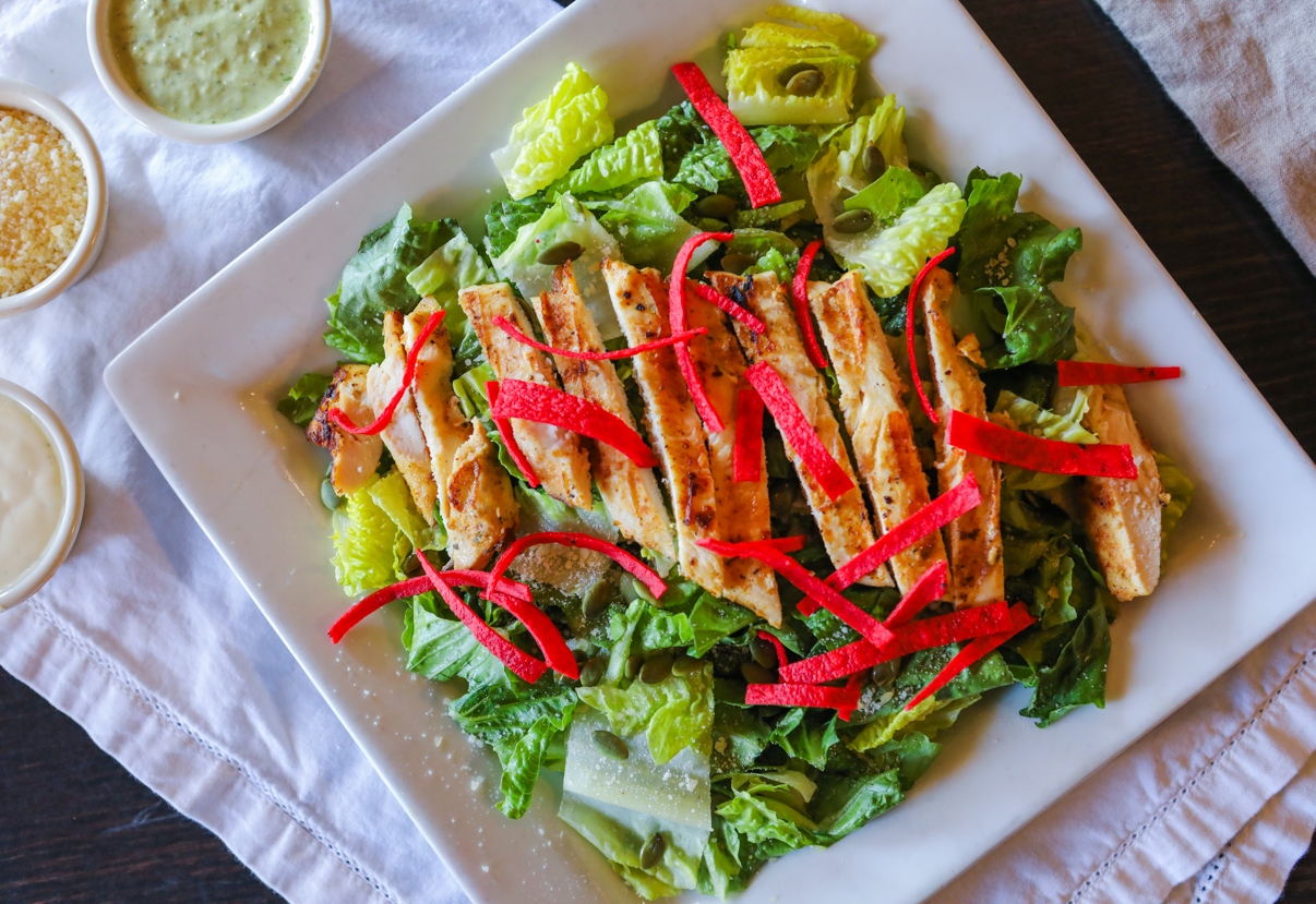 Order Chicken Caesar Salad food online from El Patron Mexican Grill & Entertainment store, Hemet on bringmethat.com