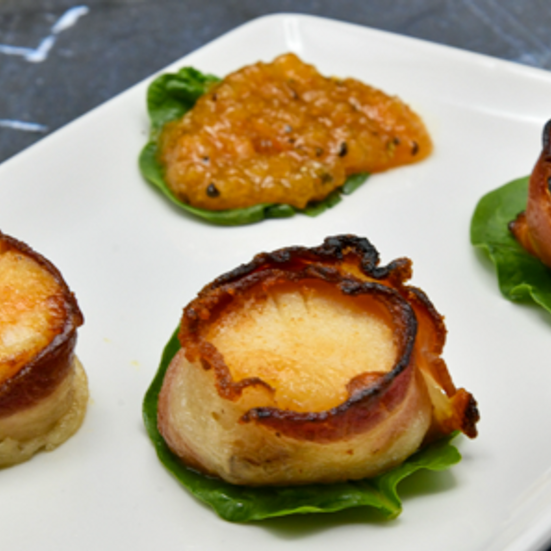 Order Bacon Wrapped Sea Scallops food online from Morton The Steakhouse store, Chicago on bringmethat.com