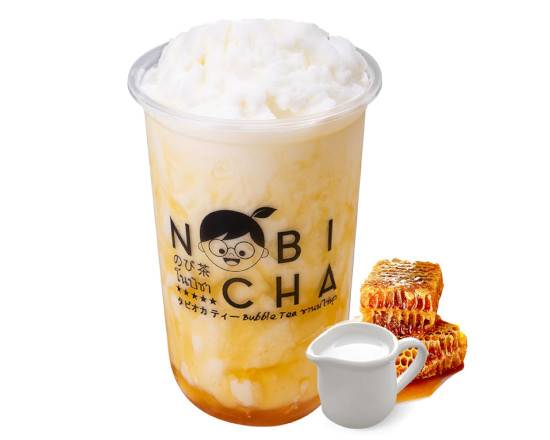 Order Honey Fresh Milk Frappe food online from Nobi Cha Bubble Tea store, Atlanta on bringmethat.com