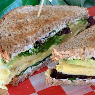 Order Sunrise Avocado Sandwich  food online from Cafe Peanut store, Jersey City on bringmethat.com