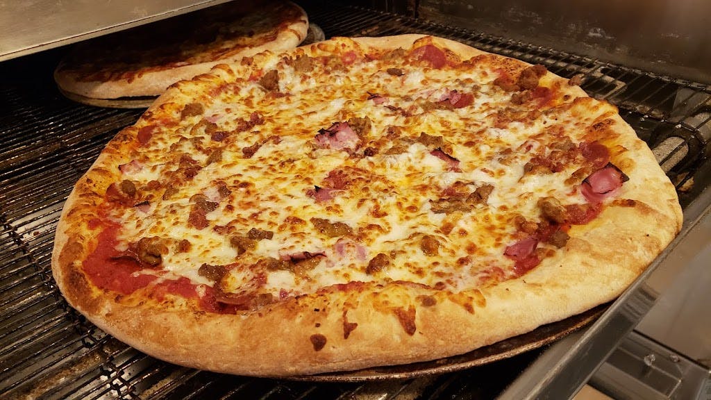 Order All Meat Pizza - Personal 8" food online from Mama Mais Pizza store, Culpeper on bringmethat.com