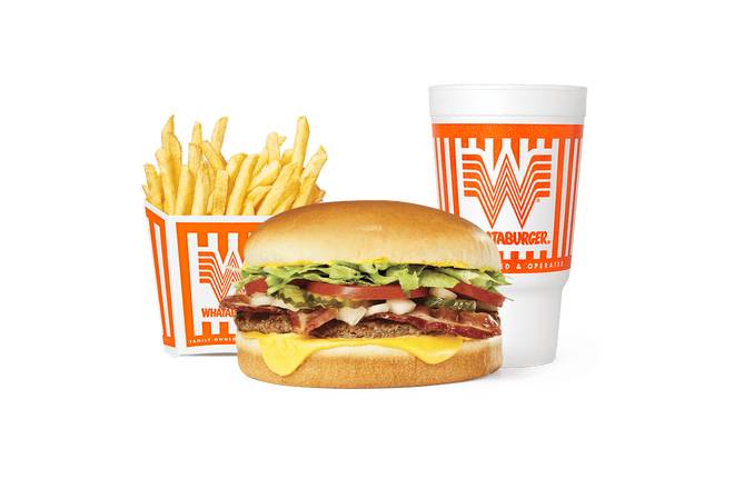 Order #5 Bacon & Cheese Whataburger® Whatameal® food online from Whataburger store, Tulsa on bringmethat.com