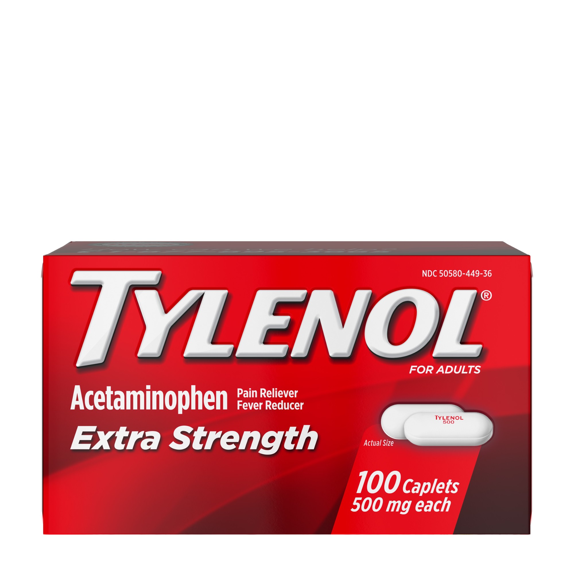 Order Tylenol Extra Strength Caplets with 500 mg Acetaminophen - 100 Ct food online from Rite Aid store, MILLER PLACE on bringmethat.com